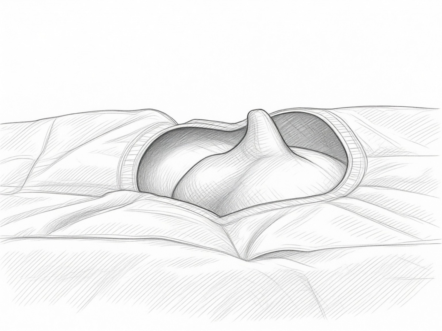 De-identified medical sketch after penoplasty for a pediatric buried penis